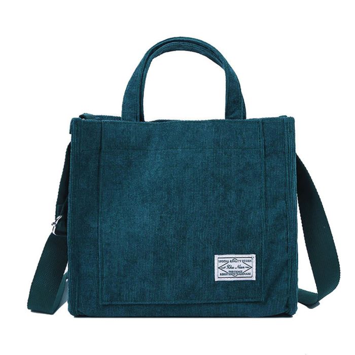 Corduroy Shoulder Shopper Bag