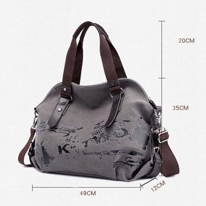 Women's textile bag made of waterproof fabric with print