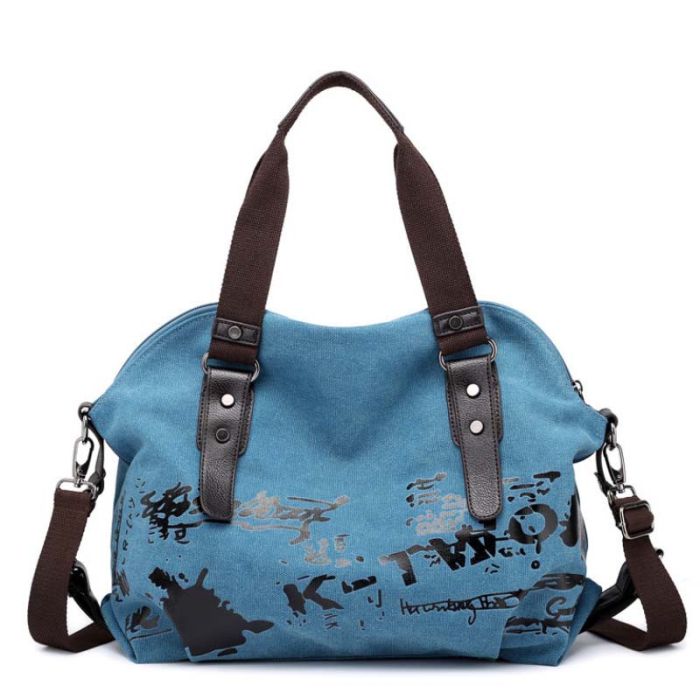 Women's bag made of fabric - hand luggage for traveling