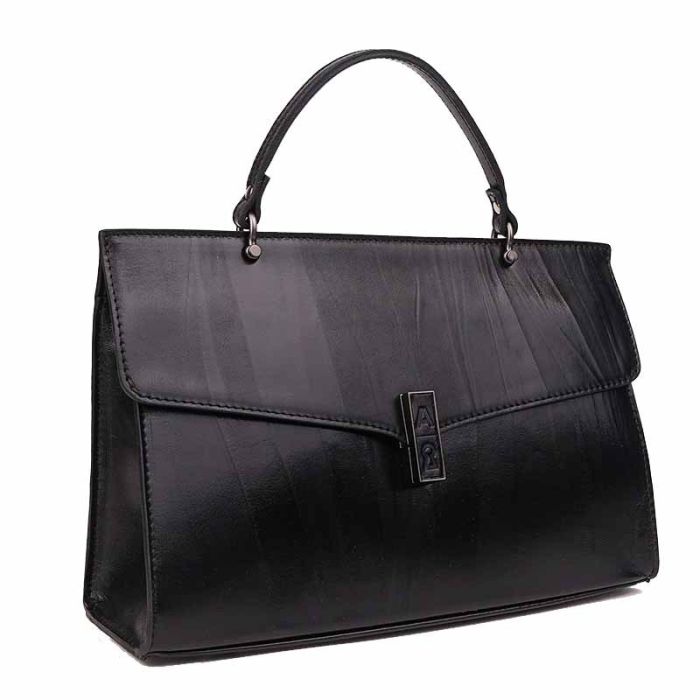 Women's Shoulder Bag - small briefcase in genuine smooth leather Crush