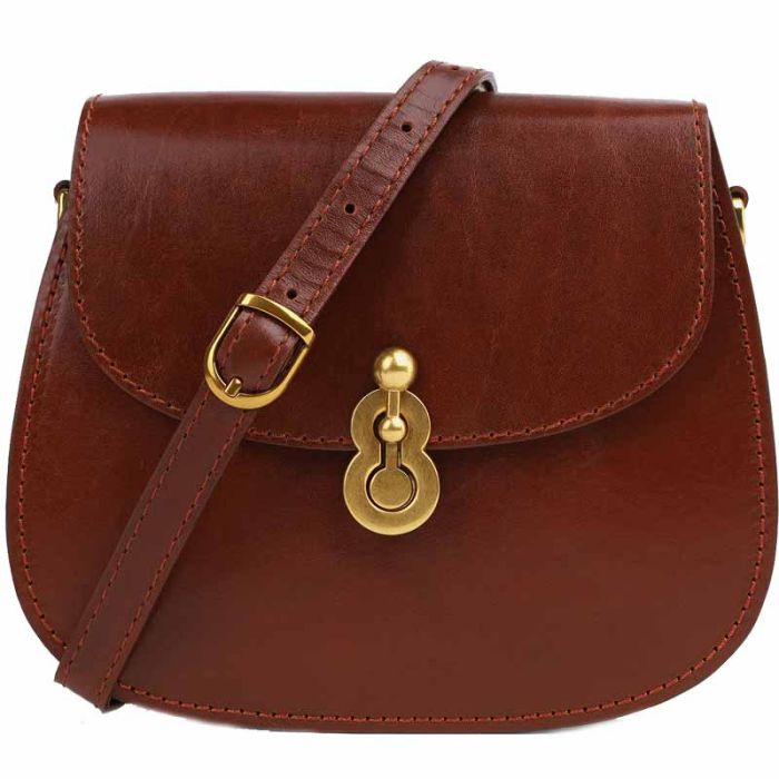 Small smooth leather shoulder bag - Cross body leather Krust