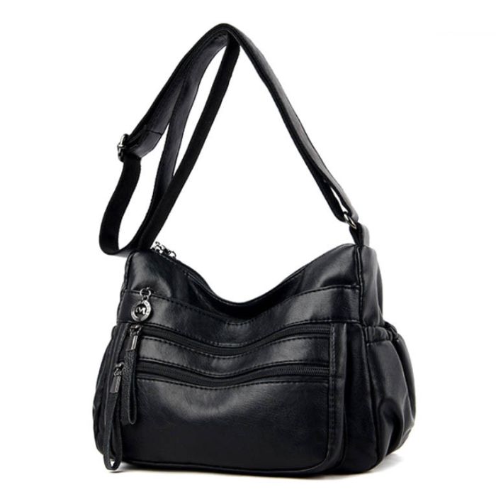 Women's shoulder bag - lots of outside pockets