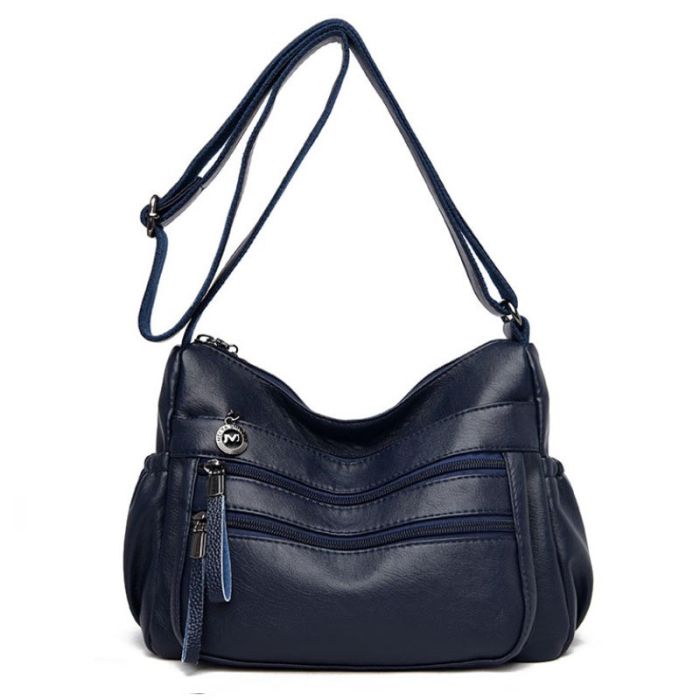 Women's shoulder bag - lots of outside pockets