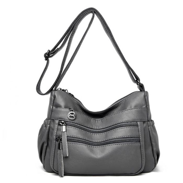 Women's shoulder bag - lots of outside pockets