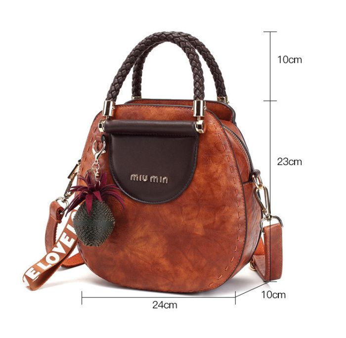 Round shape women's shoulder bag