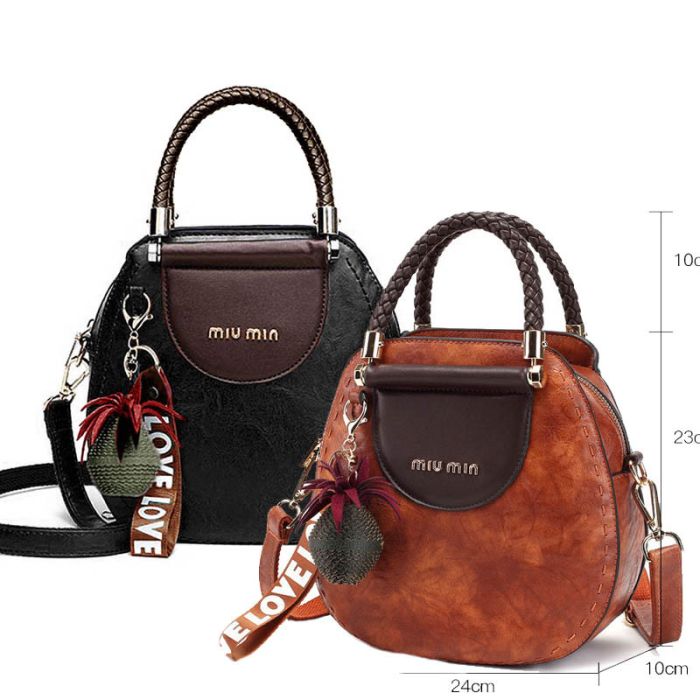 Round shape women's shoulder bag