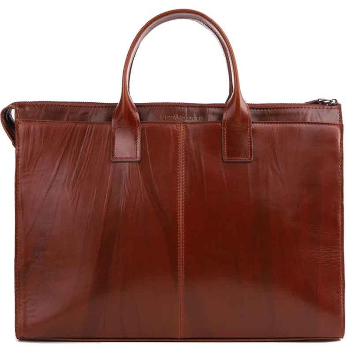 Briefcase Bag in Premium Leather - Crush