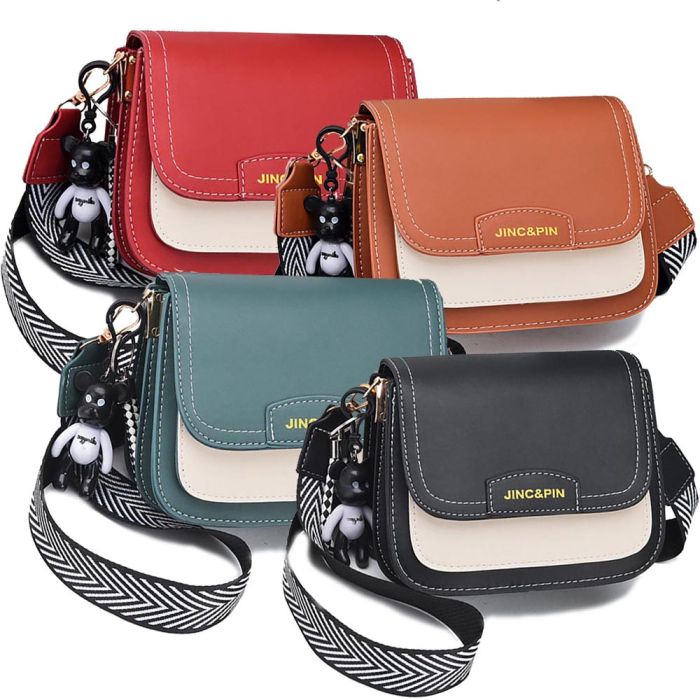 Women's shoulder bag with two straps in a set