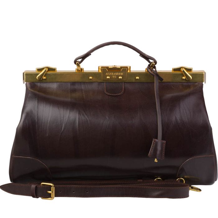 Leather, brown valise - men's, women's