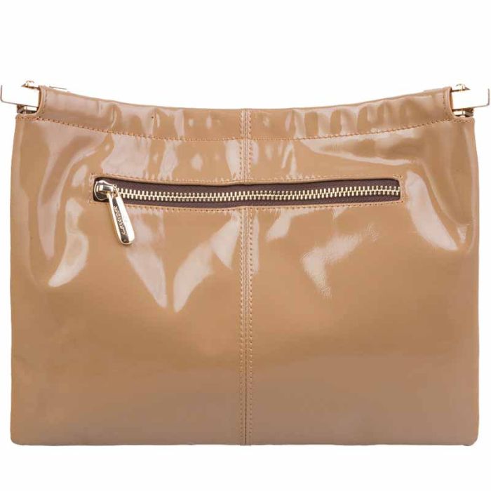 Women's shoulder bag - patent leather clutch bag