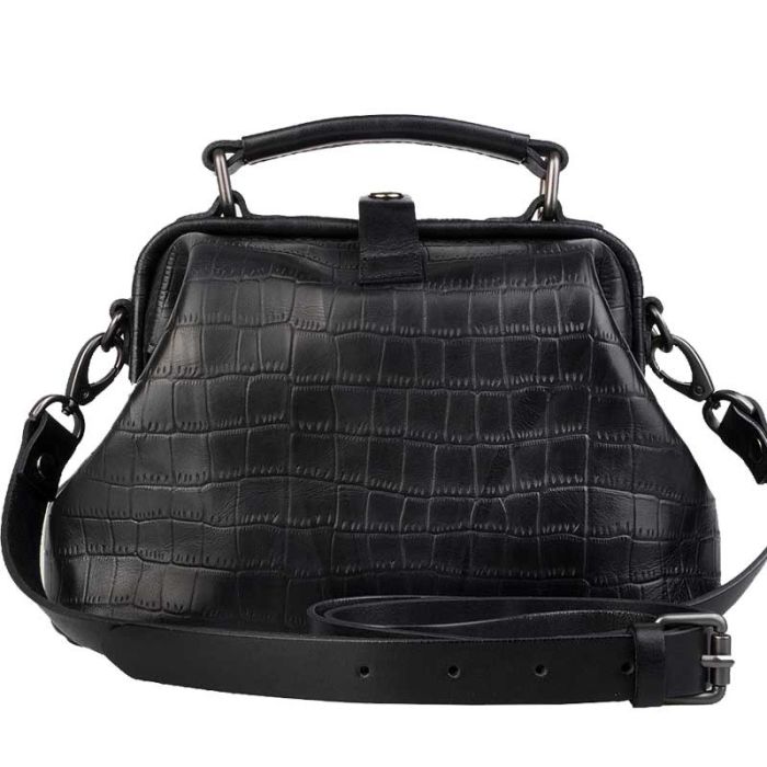 Women's Sack Bag - Crocodile imitation leather