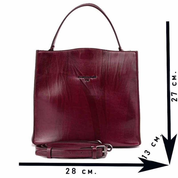 Women's handbag in genuine, smooth leather - premium class