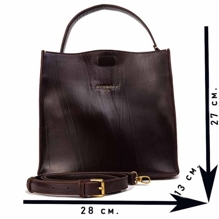 Women's handbag in genuine, smooth leather - premium class