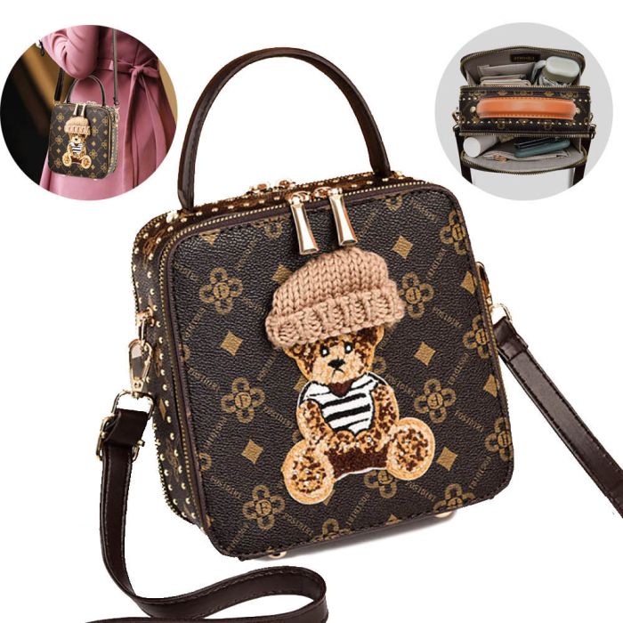 Women's miniature bag - beautiful model with embroidered Bear